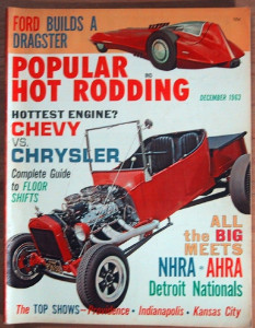 POPULAR HOT RODDING 1963 DEC - HEMI vs. MOUSE, FORD'S DRAGSTER